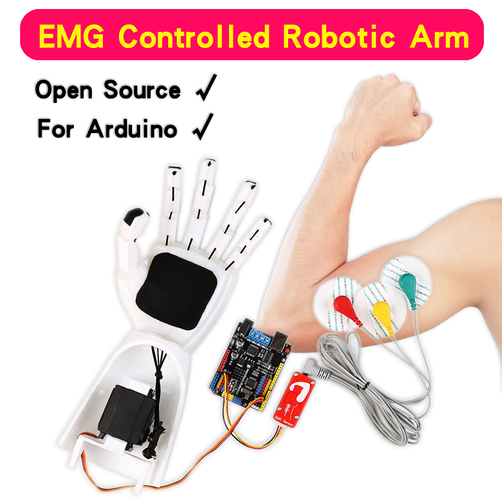 Science Robotics - Датчик EMG, роботизированная рука, электрический датчик